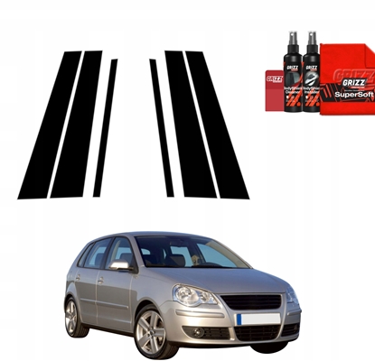 Изображение GrizzGlass Czarna folia na supki GrizzGlass BodyShield do Volkswagen Polo Hatchback 5D (2001-2009) [6w1]