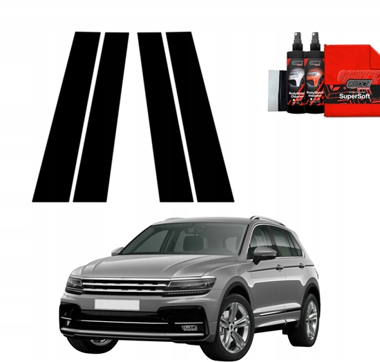 Picture of GrizzGlass Czarna folia na supki GrizzGlass BodyShield do Volkswagen Tiguan 2 (2016-2020) [4w1]