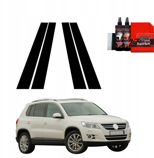 Picture of GrizzGlass Czarna folia na supki GrizzGlass BodyShield do Volkswagen Tiguan 5D (2007-2011) [4w1]