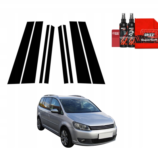 Picture of GrizzGlass Czarna folia na supki GrizzGlass BodyShield do Volkswagen Touran I MPV 5D (2010-2015) [8w1]