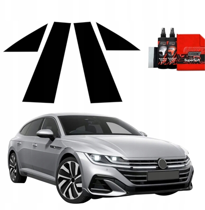Изображение GrizzGlass Czarna folia na supki GrizzGlass BodyShield do Volkswagen VW Arteon (2024-2025) [4w1]