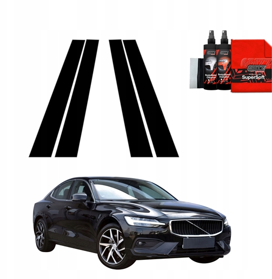 Picture of GrizzGlass Czarna folia na supki GrizzGlass BodyShield do Volvo S60 3 Sedan 4D (2019-2024) [4w1]