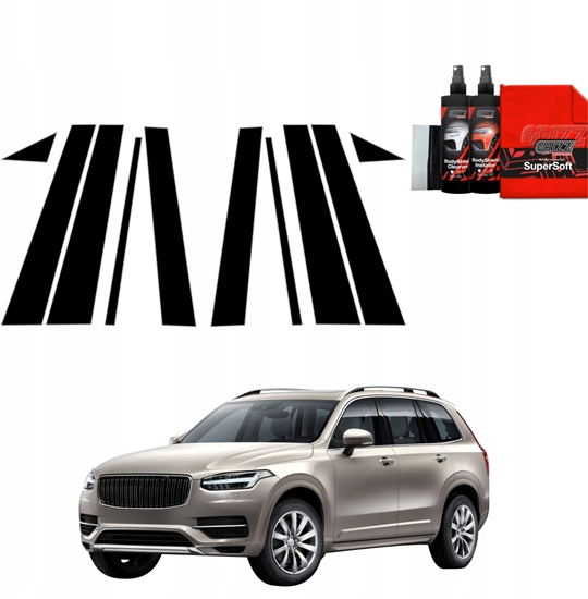 Изображение GrizzGlass Czarna folia na supki GrizzGlass BodyShield do Volvo XC90 (2015-2020) [10w1]