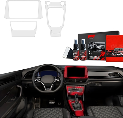Изображение GrizzGlass Folia do wntrza GrizzGlass PianoSkin do Volkswagen T-Roc R-Line (2025) [4w1]