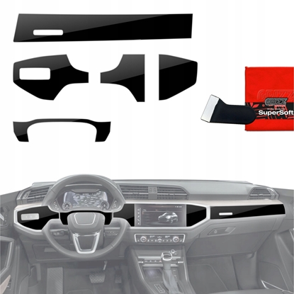 Изображение GrizzGlass Folia do wntrza GrizzGlass PianoSkin Glossy do Audi Q3 (2018-2025) [6w1]