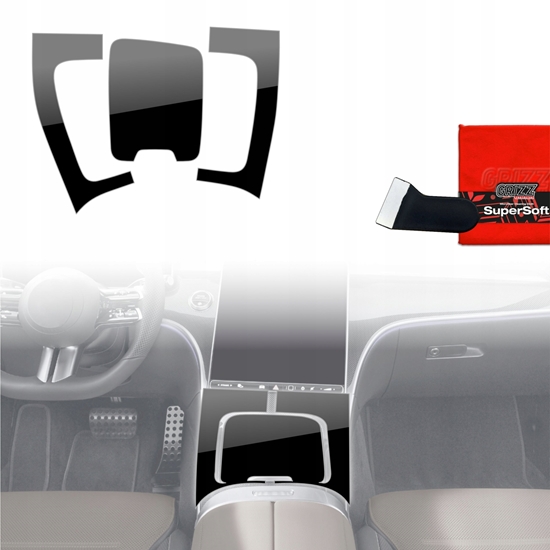 Picture of GrizzGlass Folia do wntrza GrizzGlass PianoSkin Glossy do Mercedes C Klasa W206 (2021-2025) [3w1]