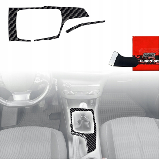 Picture of GrizzGlass Folia do wntrza GrizzGlass PianoSkin Glossy do Peugeot 308 Kombi (2013-2021) [2w1]