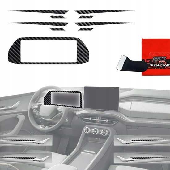 Picture of GrizzGlass Folia do wntrza GrizzGlass PianoSkin Glossy do Skoda Kodiaq 2 (2024-2025) [5w1]