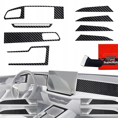 Изображение GrizzGlass Folia do wntrza GrizzGlass PianoSkin Glossy do Volkswagen Passat B9 15" (2024-2025) [8w1]