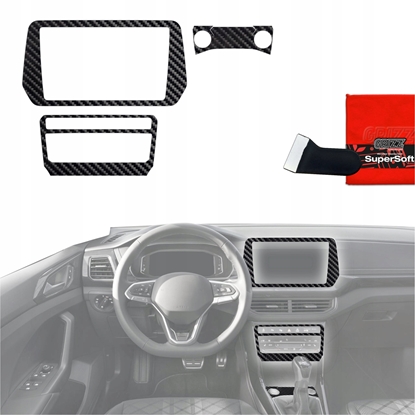 Изображение GrizzGlass Folia do wntrza GrizzGlass PianoSkin Glossy do Volkswagen T-Cross (2025) [4w1]