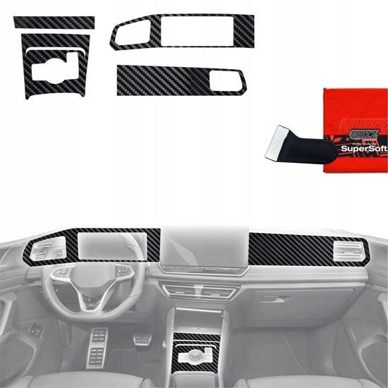 Picture of GrizzGlass Folia do wntrza GrizzGlass PianoSkin Glossy do Volkswagen Tiguan 3 (2024-2025) [5w1]