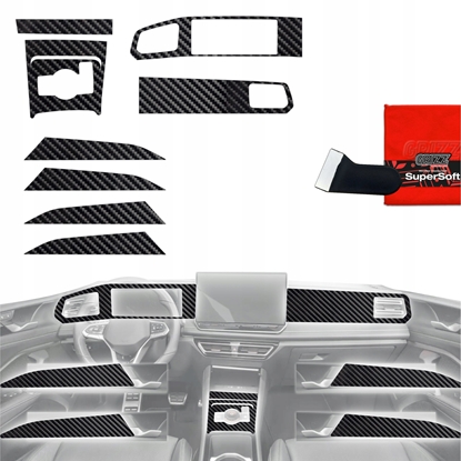 Изображение GrizzGlass Folia do wntrza GrizzGlass PianoSkin Glossy do Volkswagen Tiguan 3 (2024-2025) [8w1]