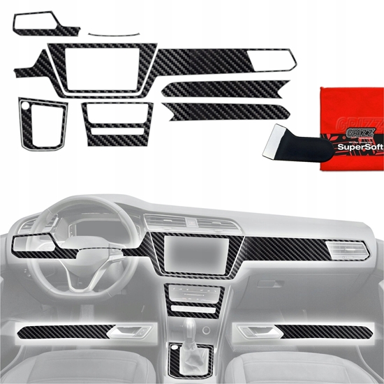 Picture of GrizzGlass Folia do wntrza GrizzGlass PianoSkin Glossy do Volkswagen Touran Highline (2025) [9w1]