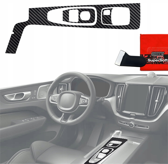 Picture of GrizzGlass Folia do wntrza GrizzGlass PianoSkin Glossy do Volvo XC60 B5 Drive Mode (2020) [3w1]
