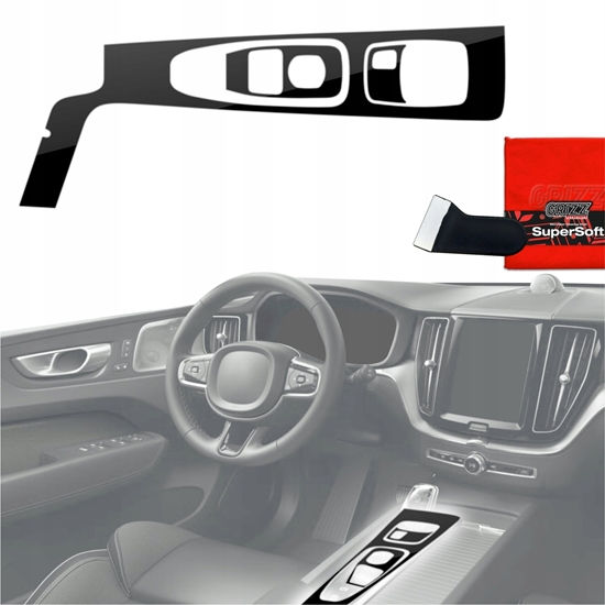 Picture of GrizzGlass Folia do wntrza GrizzGlass PianoSkin Glossy do Volvo XC60 D4 Drive Mode (2020) [3w1]