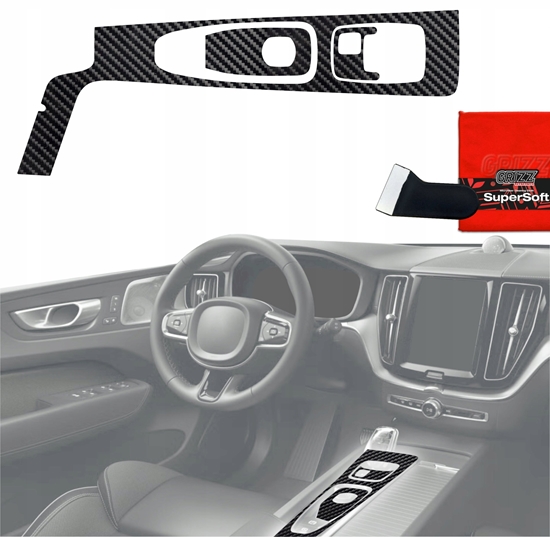 Picture of GrizzGlass Folia do wntrza GrizzGlass PianoSkin Glossy do Volvo XC60 T6 (2022-2024) [3w1]