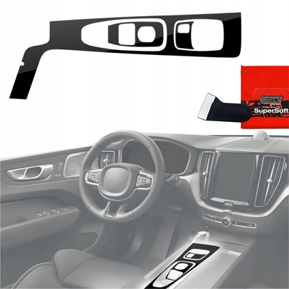 Изображение GrizzGlass Folia do wntrza GrizzGlass PianoSkin Glossy do Volvo XC60 T8 Drive Mode (2019-2021) [3w1]