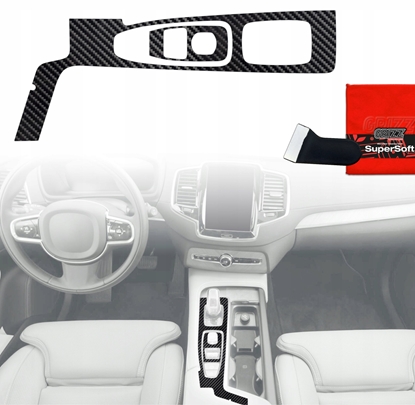 Изображение GrizzGlass Folia do wntrza GrizzGlass PianoSkin Glossy do Volvo XC90 D5 Drive Mode (2020-2021) [2w1]