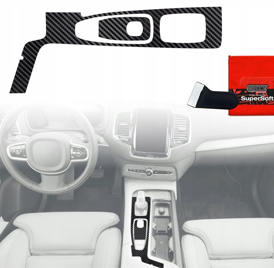 Изображение GrizzGlass Folia do wntrza GrizzGlass PianoSkin Glossy do Volvo XC90 T8 (2021-2022) [2w1]