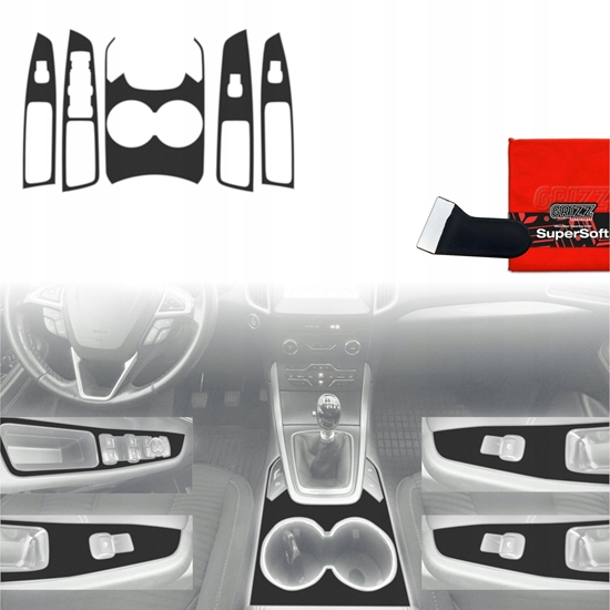 Picture of GrizzGlass Folia do wntrza GrizzGlass PianoSkin Matte do Ford S-Max MK2 (2015-2023) [5w1]
