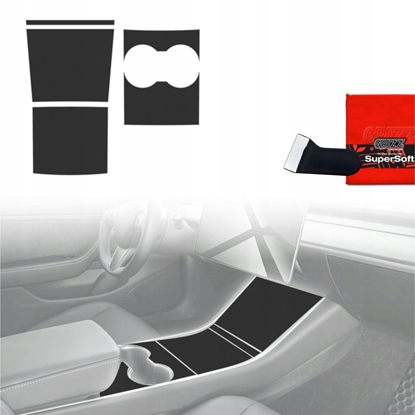 Изображение GrizzGlass Folia do wntrza GrizzGlass PianoSkin Matte do Tesla Model 3 (2017-2020) [4w1]