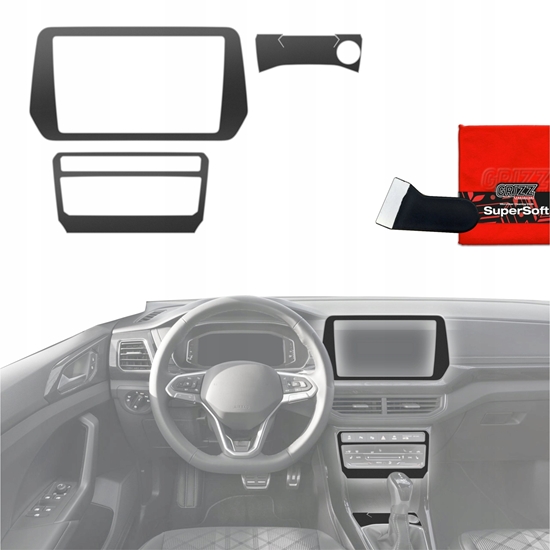 Изображение GrizzGlass Folia do wntrza GrizzGlass PianoSkin Matte do Volkswagen T-Cross (2025) [3w1]