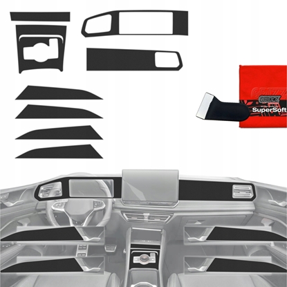 Изображение GrizzGlass Folia do wntrza GrizzGlass PianoSkin Matte do Volkswagen Tiguan 3 (2024-2025) [8w1]