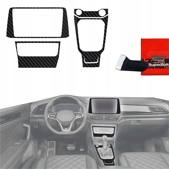 Изображение GrizzGlass Folia do wntrza GrizzGlass PianoSkin Matte do Volkswagen T-Roc R-Line (2025) [4w1]