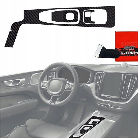 Изображение GrizzGlass Folia do wntrza GrizzGlass PianoSkin Matte do Volvo XC60 T6 (2022-2024) [3w1]