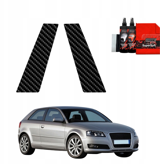 Picture of GrizzGlass Folia karbonowa na próg baganika GrizzGlass BodyShield do Audi A3 8P Hatchback 3D Facelift (2008-2013) [2w1]