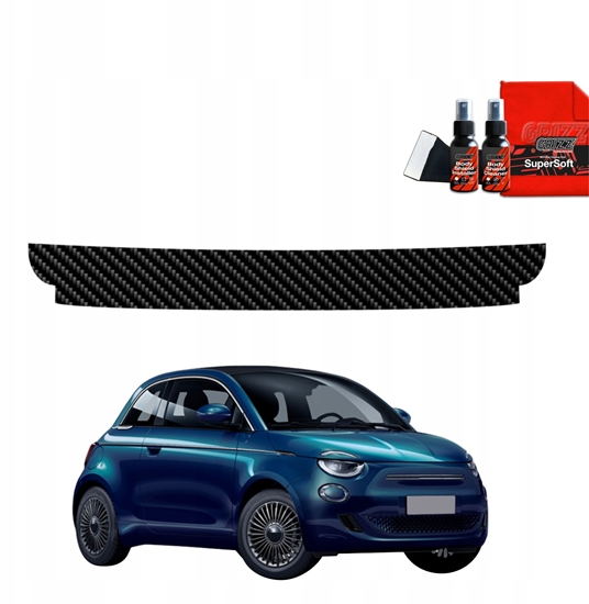Picture of GrizzGlass Folia karbonowa na próg baganika GrizzGlass BodyShield do Fiat 500 (2016-2025)