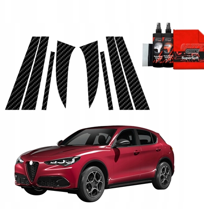 Изображение GrizzGlass Folia karbonowa na supki GrizzGlass BodyShield do Alfa Romeo Stelvio (2023-2025) [8w1]