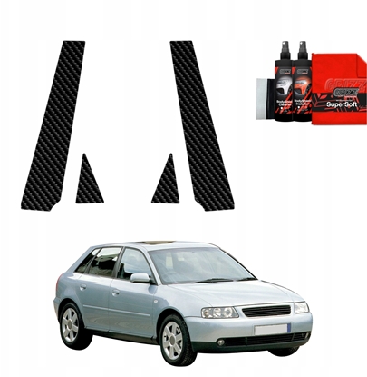 Изображение GrizzGlass Folia karbonowa na supki GrizzGlass BodyShield do Audi A3 8L Hatchback 5D (1999-2003) [4w1]