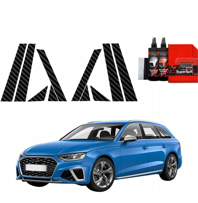 Изображение GrizzGlass Folia karbonowa na supki GrizzGlass BodyShield do Audi A4 Avant (2019-2024) [10w1]