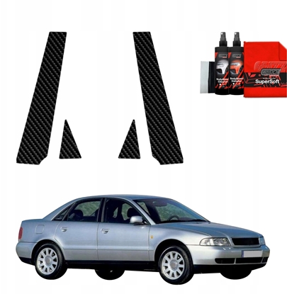 Изображение GrizzGlass Folia karbonowa na supki GrizzGlass BodyShield do Audi A4 B5 Sedan (1994-2001) [4w1]