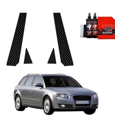 Изображение GrizzGlass Folia karbonowa na supki GrizzGlass BodyShield do Audi A4 B7 Avant (2004-2008) [4w1]