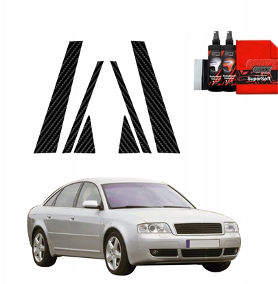 Изображение GrizzGlass Folia karbonowa na supki GrizzGlass BodyShield do Audi A6 C5 Sedan (1997-2004) [6w1]