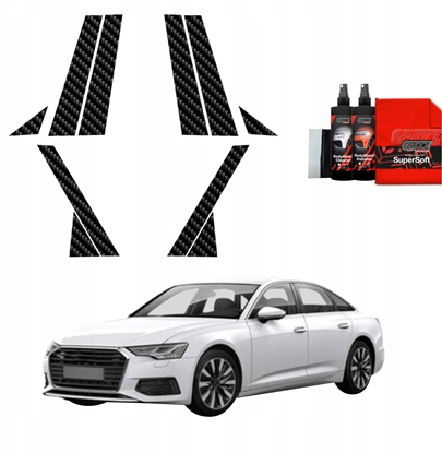Изображение GrizzGlass Folia karbonowa na supki GrizzGlass BodyShield do Audi A6 C8 Sedan (2018-2023) [10w1]