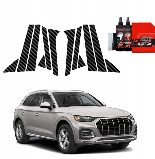 Изображение GrizzGlass Folia karbonowa na supki GrizzGlass BodyShield do Audi Q5 (2020-2025) [12w1]