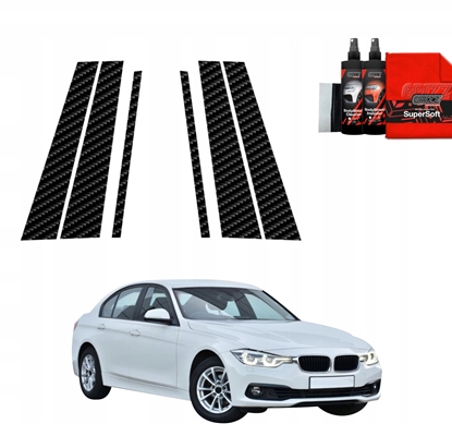 Изображение GrizzGlass Folia karbonowa na supki GrizzGlass BodyShield do BMW 3 F30 Sedan LCI (2015-2018) [6w1]