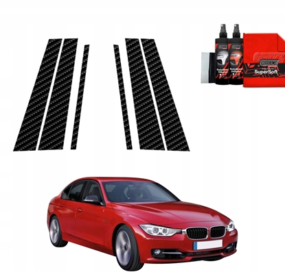 Изображение GrizzGlass Folia karbonowa na supki GrizzGlass BodyShield do BMW 3 F30 Sedan Pre-LCI (2011-2015) [6w1]