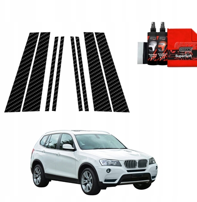 Изображение GrizzGlass Folia karbonowa na supki GrizzGlass BodyShield do BMW X3 F25 (2010-2014) [8w1]