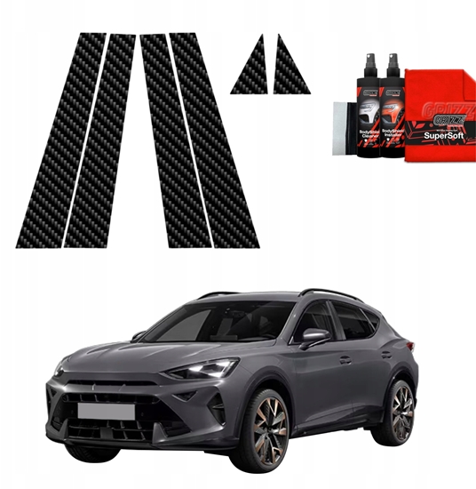Изображение GrizzGlass Folia karbonowa na supki GrizzGlass BodyShield do Cupra Formentor Facelift (2024-2025) [6w1]
