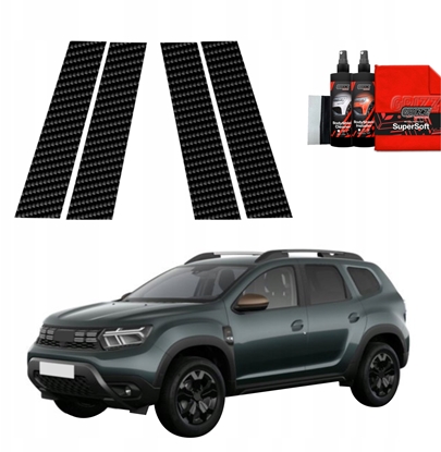 Изображение GrizzGlass Folia karbonowa na supki GrizzGlass BodyShield do Dacia Duster (2024-2025) [4w1]