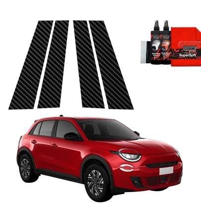 Изображение GrizzGlass Folia karbonowa na supki GrizzGlass BodyShield do Fiat 600 (2023-2025) [4w1]