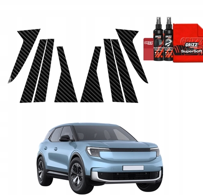 Изображение GrizzGlass Folia karbonowa na supki GrizzGlass BodyShield do Ford Explorer EV (2024-2025) [8w1]