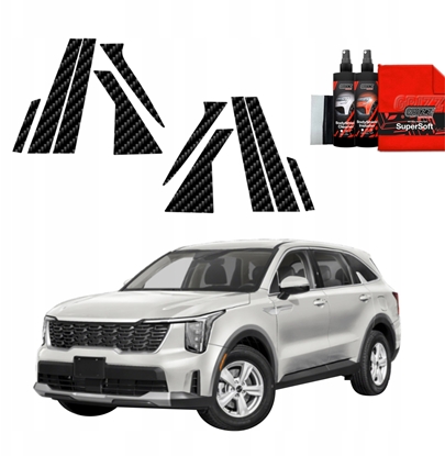 Изображение GrizzGlass Folia karbonowa na supki GrizzGlass BodyShield do Kia Sorento (2023-2025) [10w1]