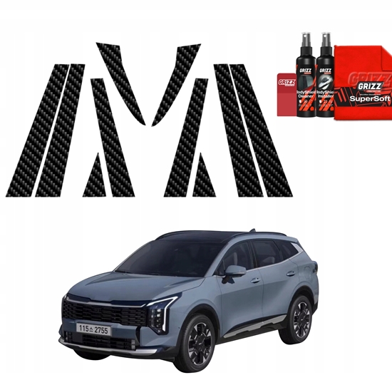 Изображение GrizzGlass Folia karbonowa na supki GrizzGlass BodyShield do Kia Sportage 5 (2025-2026) [10w1]