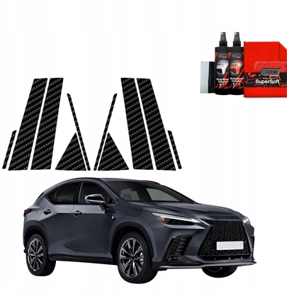 Изображение GrizzGlass Folia karbonowa na supki GrizzGlass BodyShield do Lexus NX 350h (2021-2023) [10w1]