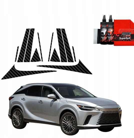 Изображение GrizzGlass Folia karbonowa na supki GrizzGlass BodyShield do Lexus RX 350h (2022-2025) [12w1]